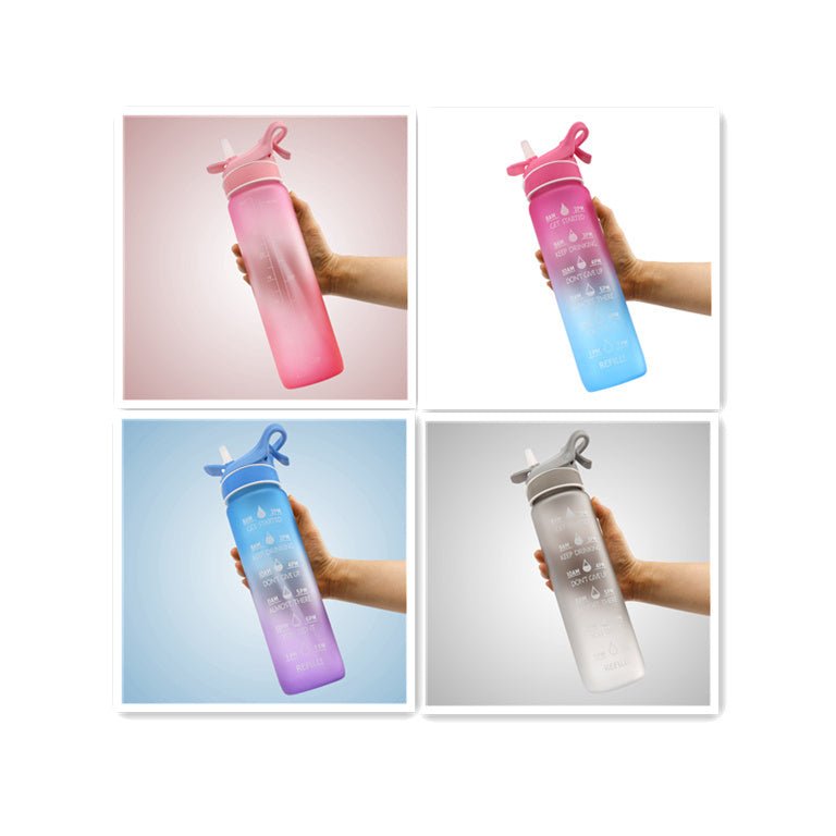 Water Bottle Scrub Bounce Cover Straw Space Cup Sports Water Bottle - Tech Tready