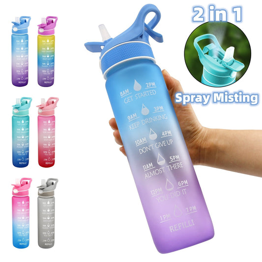 Water Bottle Scrub Bounce Cover Straw Space Cup Sports Water Bottle - Tech Tready