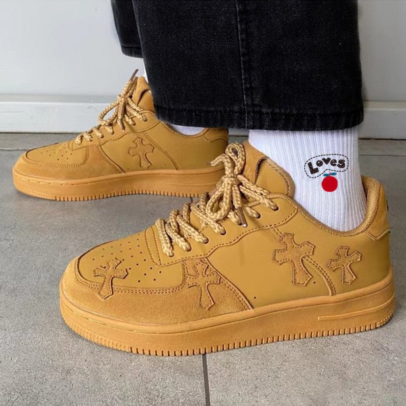 Wheat Casual Sneakers Women Retro Platform Sneaker - FashionTech