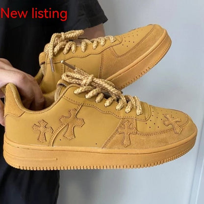 Wheat Casual Sneakers Women Retro Platform Sneaker - FashionTech