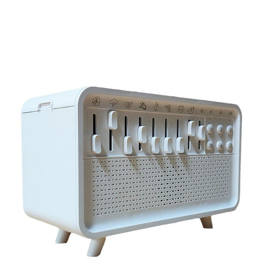 White noise sleep aid device Bluetooth speaker simulation flame aromatherapy humidifier small night light sleep aid white noise machine - Tech Tready