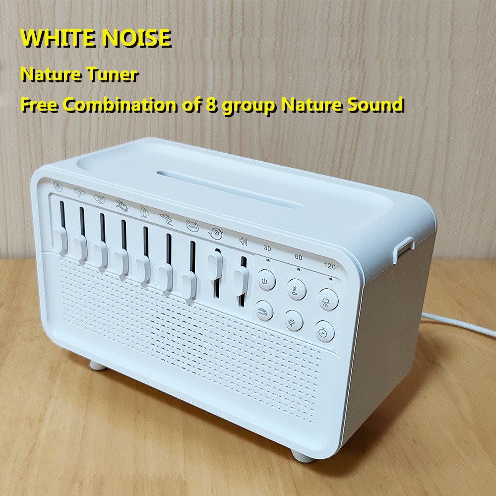 White noise sleep aid device Bluetooth speaker simulation flame aromatherapy humidifier small night light sleep aid white noise machine - Tech Tready