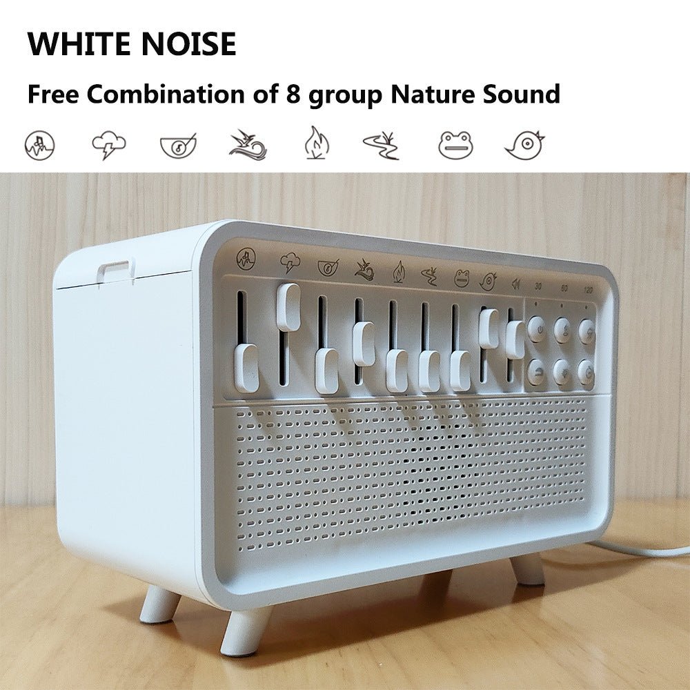 White noise sleep aid device Bluetooth speaker simulation flame aromatherapy humidifier small night light sleep aid white noise machine - Tech Tready
