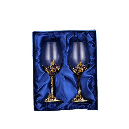 Wine glass high footed glass home gift - FashionTech