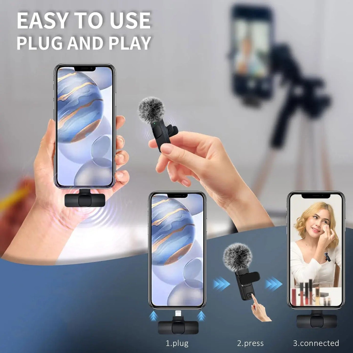 Wireless Lavalier Microphone Portable Solution For Mobile Recording - Tech Tready