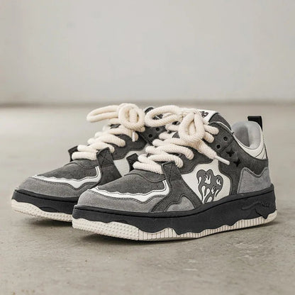 Women Shoes Men Retro Hip - hop Punk Goth Volcano Skateboard Shoes Fashion Sneakers Couple Students Outdoor Sports Casual Shoe - Tech Tready
