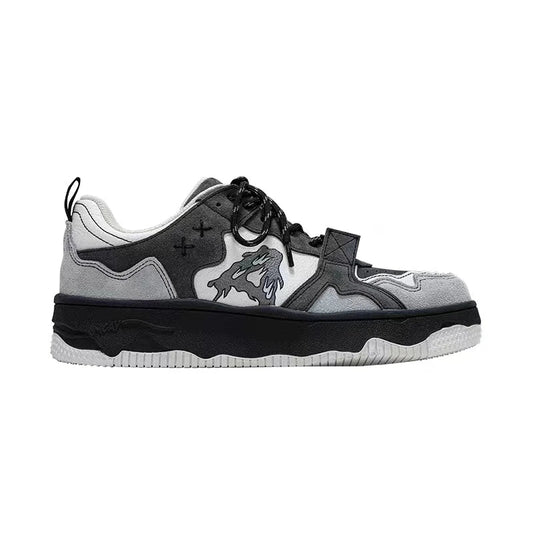 Women Shoes Men Retro Hip - hop Punk Goth Volcano Skateboard Shoes Fashion Sneakers Couple Students Outdoor Sports Casual Shoe - Tech Tready