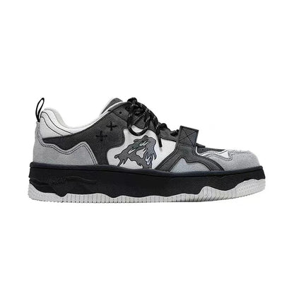Women Shoes Men Retro Hip - hop Punk Goth Volcano Skateboard Shoes Fashion Sneakers Couple Students Outdoor Sports Casual Shoe - Tech Tready