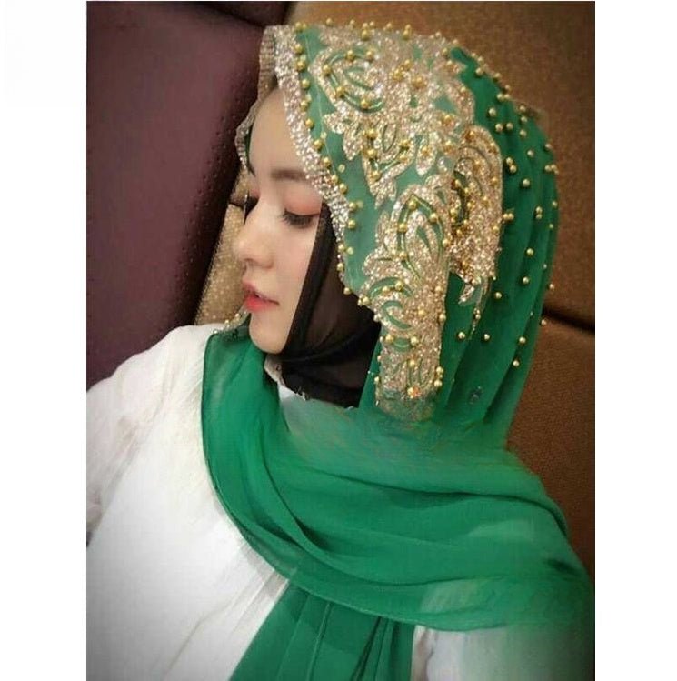 Women's Scarf Pearl Veil Scarf - Tech Tready