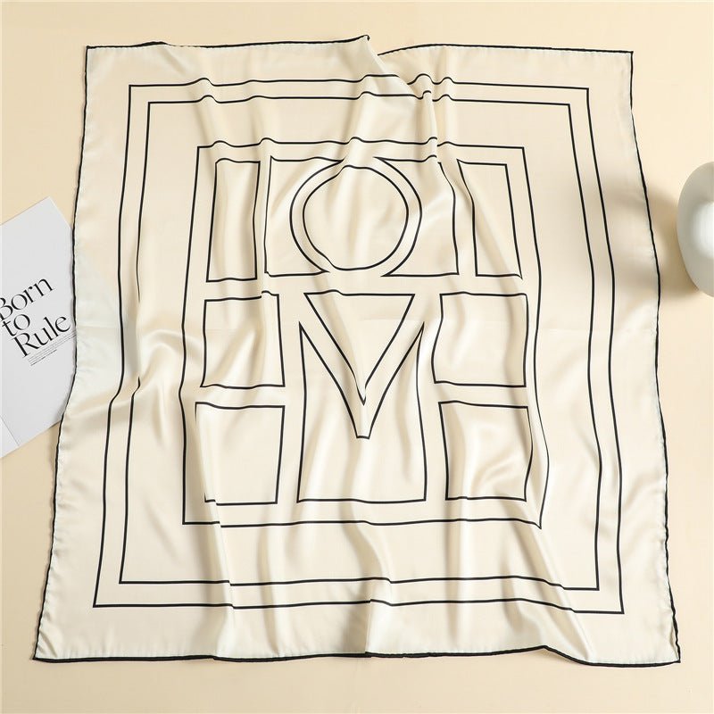 Women'S Square Scarf With Solid Color Scarf Women's square scarf with solid color scarf - Tech Tready
