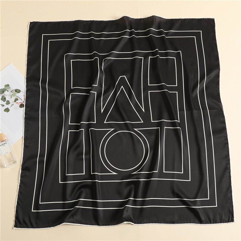 Women'S Square Scarf With Solid Color Scarf Women's square scarf with solid color scarf - Tech Tready