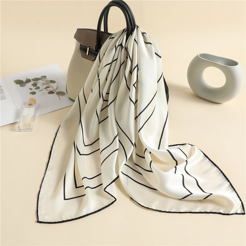 Women'S Square Scarf With Solid Color Scarf Women's square scarf with solid color scarf - Tech Tready