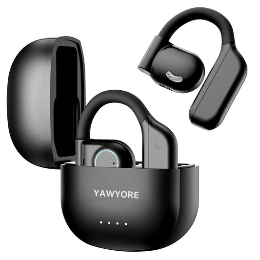 YAWYORE Open - Ear Wireless Headphones (Black) Stay aware, stay active. Open - ear design for safe workout - Tech Tready
